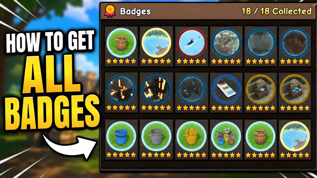 Drain the Lake badges — Gem rewards and 10-badge milestone