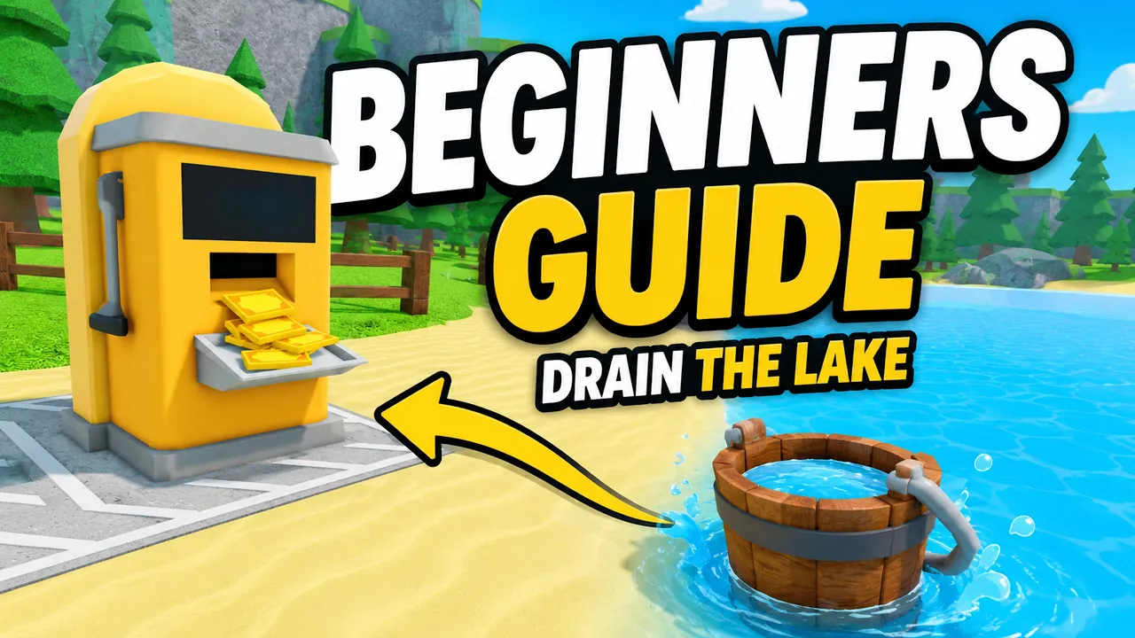 Drain the Lake beginner guide — fill, drain, tokens, and first upgrades